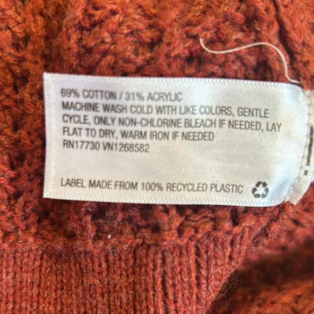 Universal Thread Rust Textured Knit Sweater Pullo… - image 4